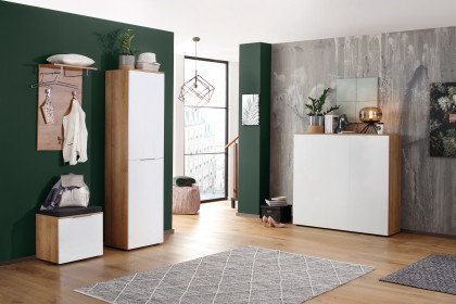 Trend von Maja Möbel - Garderobe in Riviera Eiche/ Weißglas