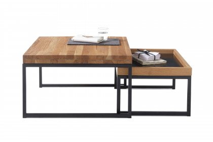 Lubao von A Better Place - Couchtisch-Set Asteiche und Metall