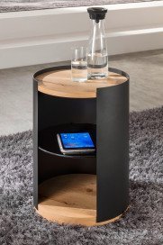 Style von Gwinner - Couchtisch CT101-80 anthrazit/ Balkeneiche