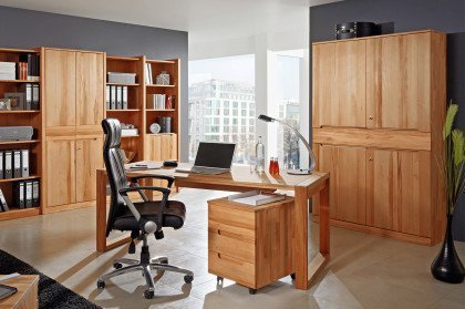 Arcona von Gradel - 3-teiliges Büromöbelset aus Kernbuchenholz