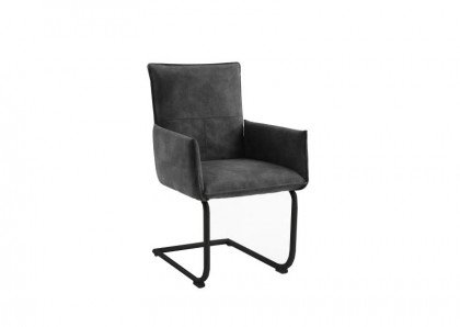 8032 von Niehoff Sitzmöbel - Stuhl mit schwarzem Schwinggestell