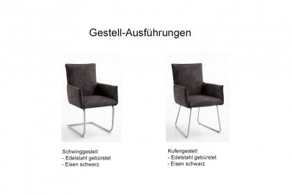 8032 von Niehoff Sitzmöbel - Stuhl mit schwarzem Schwinggestell