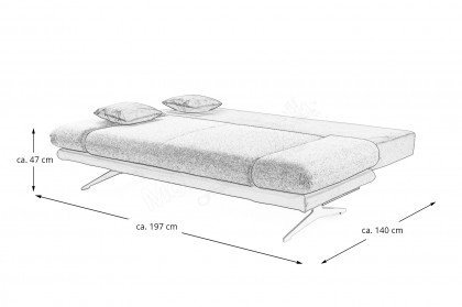 Noah von Job - Funktionssofa grau