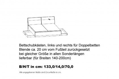 CD Studioline von Disselkamp - Stollenbett weiß - Bogen-Kopfteil