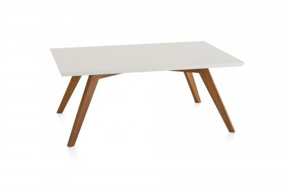 0328 von Henke Möbel - Couchtisch Eiche/ weiße Tischplatte