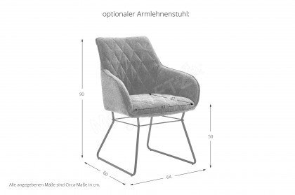 4003 von Niehoff Sitzmöbel - Tisch mit schwarzen Applikationen