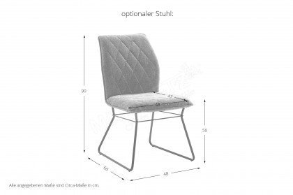 4003 von Niehoff Sitzmöbel - Tisch mit schwarzen Applikationen