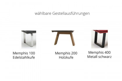 Memphis 400 von Schösswender Ambie - Bank in Rot, ca. 202 cm