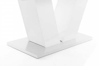 Komfort D von Mäusbacher - Esstisch in Weiß/ mit einem V-Gestell