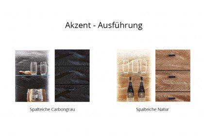 Kitzalm Alpenglück von Schröder - Sideboard Alteiche/ carbongrau