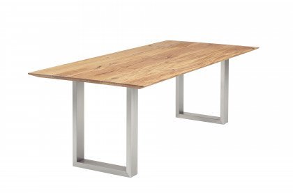 Tischsystem von Nouvion - Tisch mit Schweizer Kante/ Edelstahl