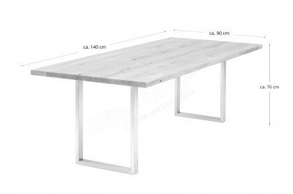 Tischsystem von Nouvion - Tisch mit feinem Edelstahlgestell