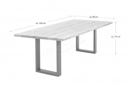 Tischsystem von Nouvion - Tisch mit 2 schwarzen Kufen