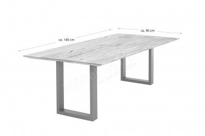 Tischsystem von Nouvion - Tisch mit Schweizer Kante/ schwarz