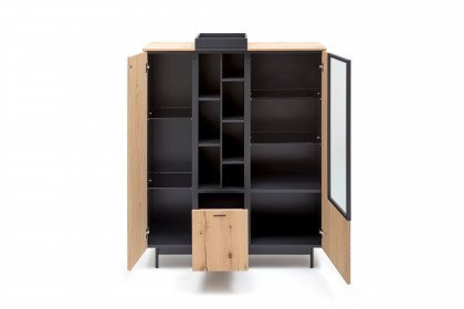 Style von Gwinner Wohndesign - Stuhl in Dunkelgrün & Anthrazit