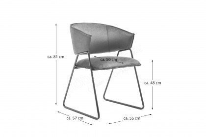 Style von Gwinner Wohndesign - Stuhl in Dunkelgrün & Anthrazit