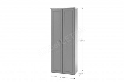Toskana von BEGA Consult - Garderobenschrank grau/ Timber wood