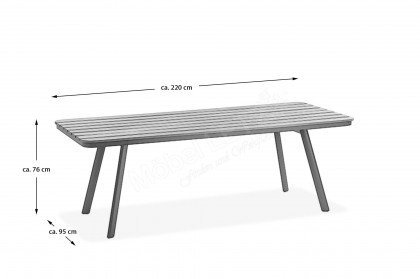 Kubu-LE20 von Niehoff Garden - Gartentisch aus Teakholz und Aluminium