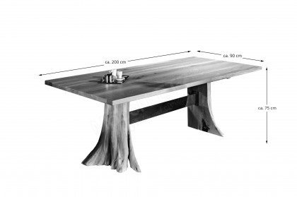 Esstisch Baumstrunk von Sprenger Möbel - Tisch aus Sumpfeiche