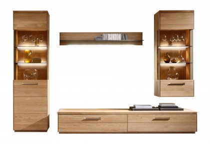 Decker Wohnwand Venta V17212 Eiche natur geölt | Möbel Letz - Ihr