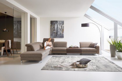 Planpolster Springfield Couchgarnitur in Braun | Möbel Letz - Ihr