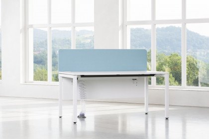 CS5040 von Nowy Styl - Schreibtisch weiß mit Blenden