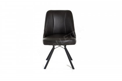 Eefje von HABUFA - Stuhl mit schwarzem Echtleder