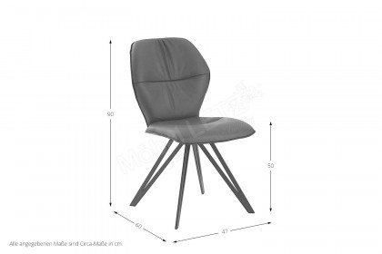 Chianti von Niehoff Sitzmöbel - Stuhl Bezugskombi in Mocca & Taupe