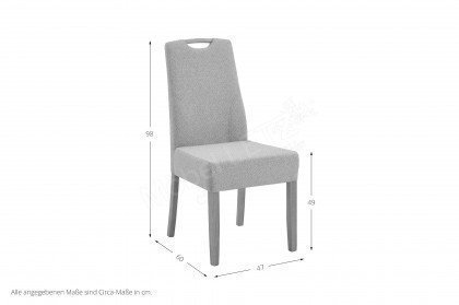 Molino von Niehoff Sitzmöbel - Stuhl mit 4-Fuß-Holzgestell