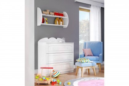 Bianco Fiori von Meblik - Kinderzimmer-Kommode in Weiß