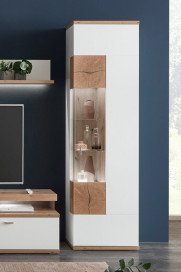 Sylt-living von IDEAL Möbel - Wohnwand 104 weiß/ Eiche