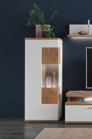Sylt-living von IDEAL Möbel - Wohnwand 104 weiß/ Eiche