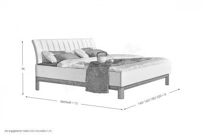 Sonyo+ von Nolte Möbel - Doppelbett weiß/ Sonoma-Eiche