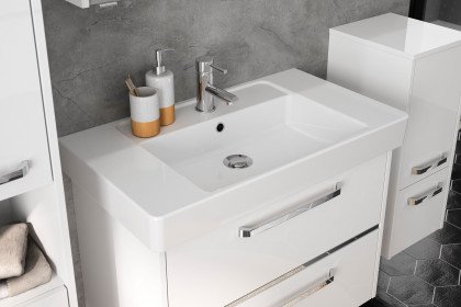 3050 von Pelipal - Badezimmer weiß Hochglanz ca. 80 cm breit