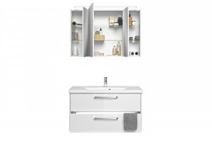 3050 von Pelipal - Badezimmer Hochglanz weiß mit LED-Beleuchtung
