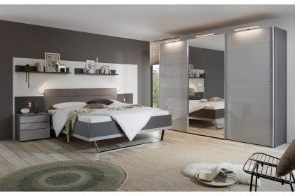 Sonate von Staud - Schlafzimmer-Einrichtung in Grau mit Spiegeltür