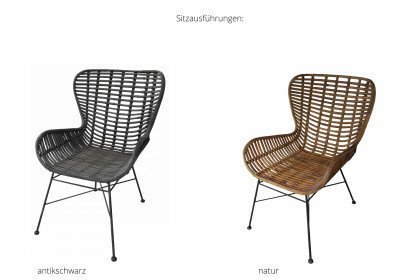 Rattan Vintage von SIT Möbel - Stuhl mit Metallgestell