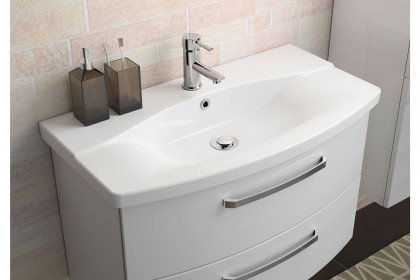 4010 von Pelipal - Badezimmer weiß/ weiß Hochglanz