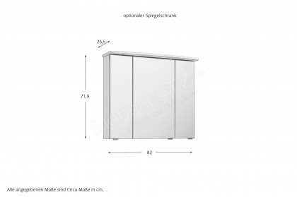 4010 von Pelipal - Badezimmer weiß Hochglanz, ca. 80 cm
