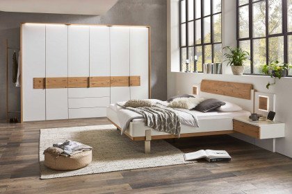 WSL 6000 von Wöstmann - Schlafzimmer-Möbel Lack weiß/ Balkeneiche