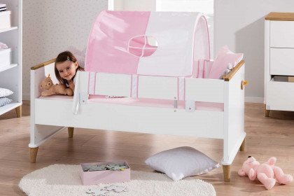 Lotte & Fynn Steiff by PAIDI - Juniorbett mit Spielzelt rosa - weiß