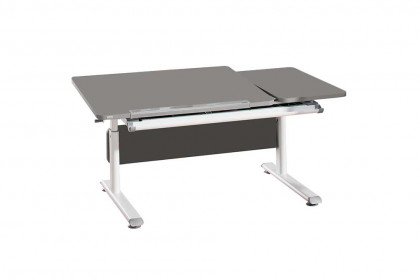 Diego 130 GT von Paidi - grauer Schreibtisch mit neigbarer Platte