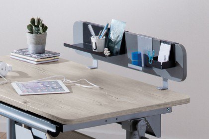 Diego 130 GT von Paidi - grauer Schreibtisch mit neigbarer Platte