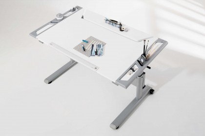 Tablo von Paidi - Schreibtisch weiß mit Höhen- und Neigungsverstellung