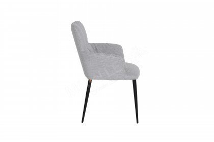 Aura von Mobitec - Stuhl in Grau mit Armlehnen