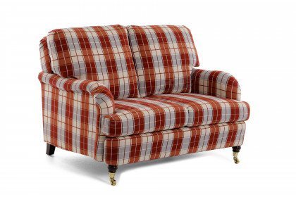 Keitum von Schröno - 2-sitziges Sofa rot kariert