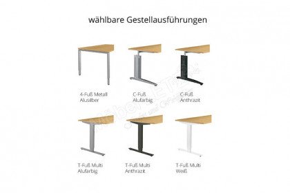 Techno von Röhr-Bush - Büromöbelset anthrazit-weiß 7-teilig