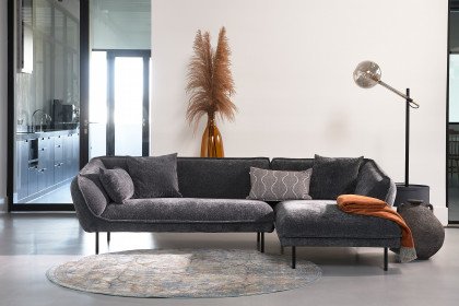 Milou von Easy Sofa - Polstersofa Ausführung rechts dunkelgrau
