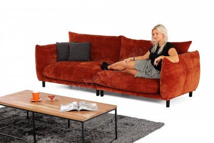 Peak von Easy Sofa - Big-Sofa rot-orange