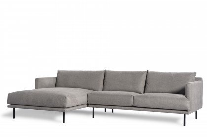 Logan von Easy Sofa - Eckcouch Ausführung links grau